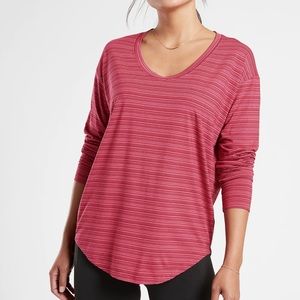 NWOT Athleta Cloudlight Stratus Striped Top